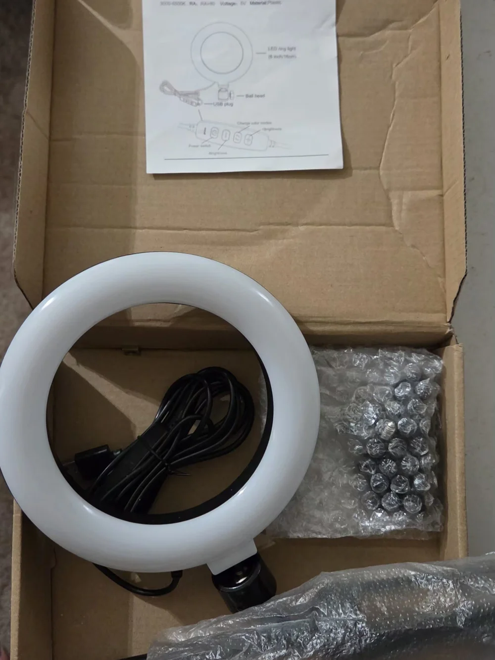 Amazon LED Ring Light with Adjustable Tripod - Black